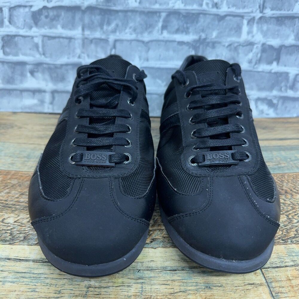 Hugo Boss Lighter 50388431 Black Casual Sneakers Shoes Lace up Mens Size 45 EU - Picture 3 of 11